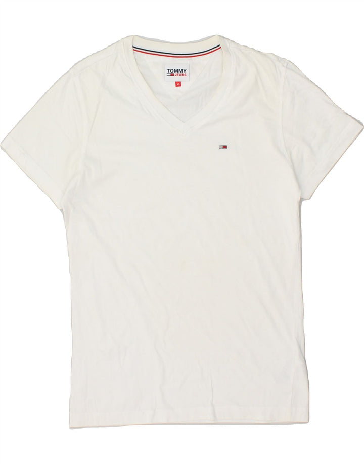 TOMMY HILFIGER Mens T-Shirt Top XS White Cotton Vintage Tommy Hilfiger and Second-Hand Tommy Hilfiger from Messina Hembry 