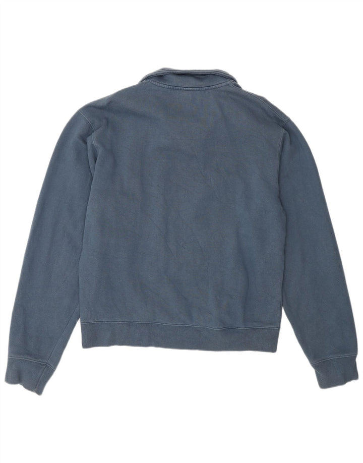 Suéter masculino Gap com zíper e gola pequena azul