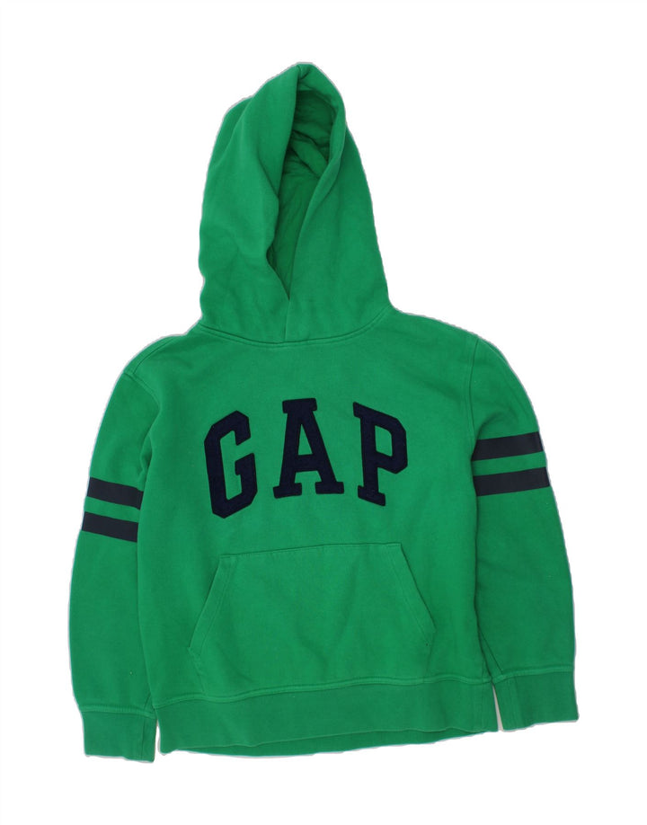 GAP Boys Graphic Hoodie Jumper 10-11 Years Large  Green Cotton Vintage Gap and Second-Hand Gap from Messina Hembry 
