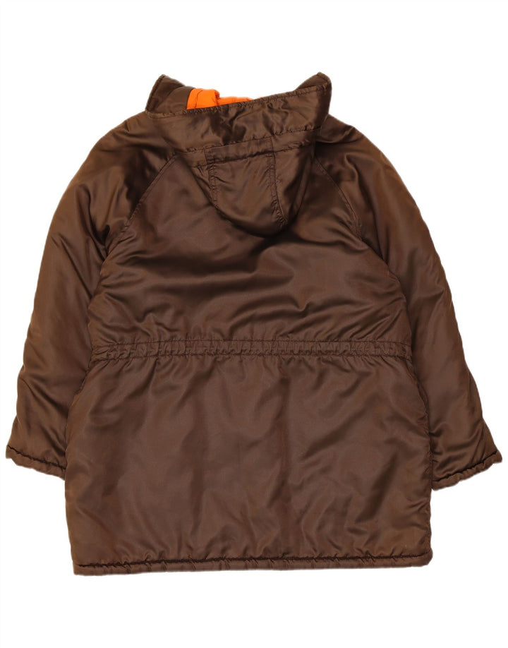 Jaqueta Parka Oversized com Capuz Benetton Feminina Reino Unido 10 Pequena Poliamida Marrom