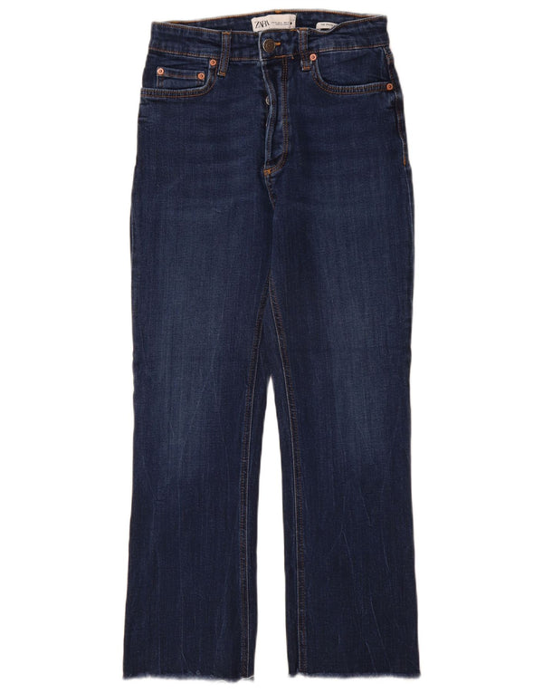 Calça jeans feminina cintura alta Zara EU 36 XS W26 L27 azul algodão