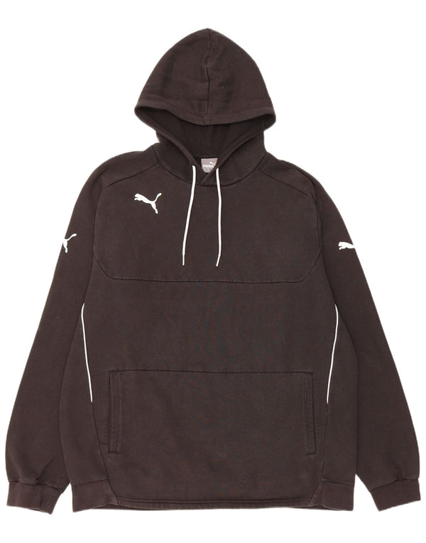 Puma Mens Hoodie Jumper 2XL Algodão Preto