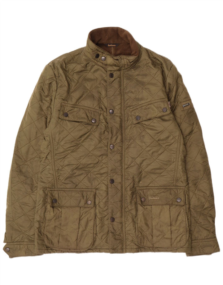 Jaqueta acolchoada masculina BARBOUR UK 40 poliéster verde grande
