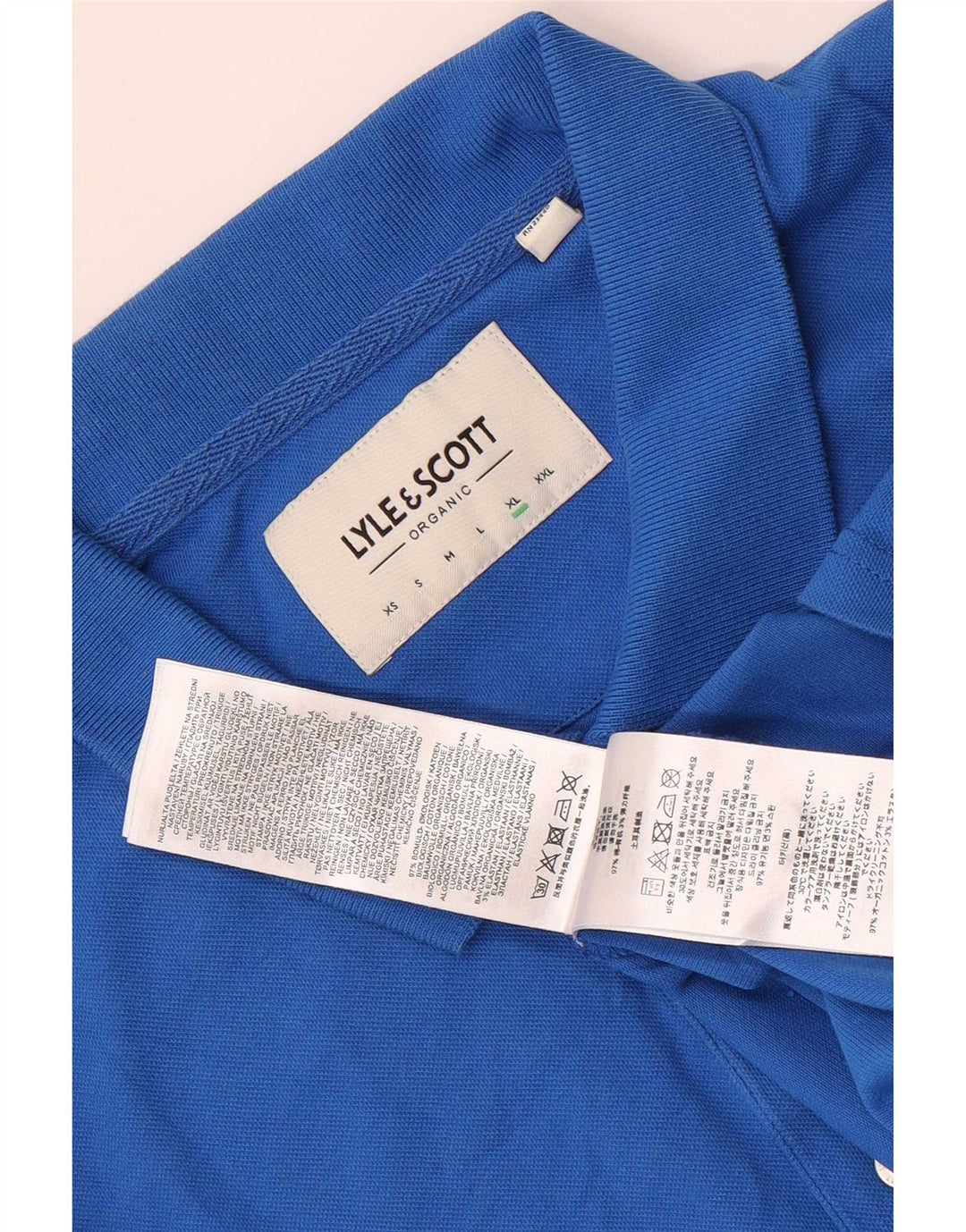 Camisa polo masculina Lyle & Scott XL azul algodão