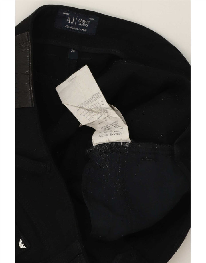 Calça jeans skinny feminina Armani W26 L31 poliéster preto