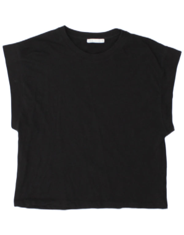 Camiseta feminina Zara UK 14 médio preto