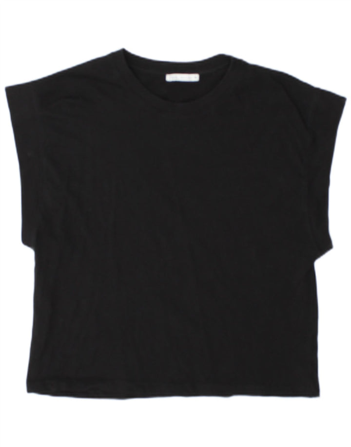 Camiseta feminina Zara UK 14 médio preto