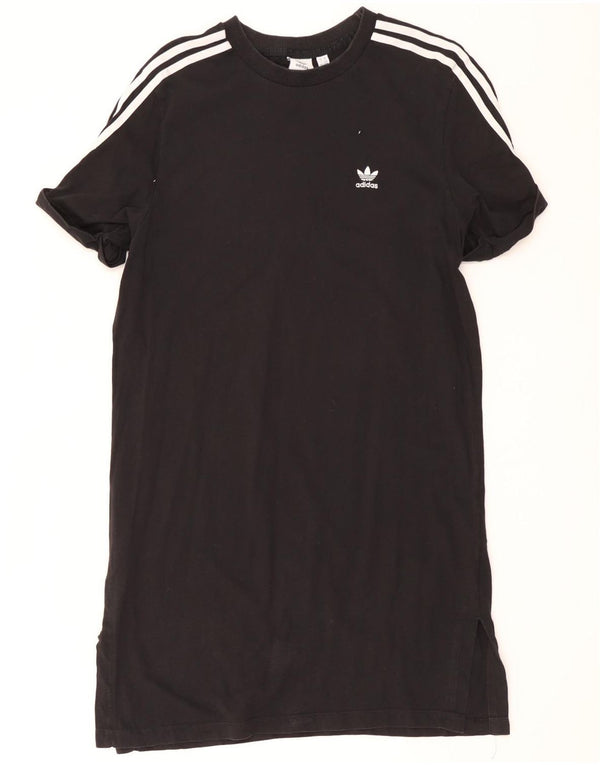 Adidas Camiseta Feminina Vestido UK 14 Médio Algodão Preto