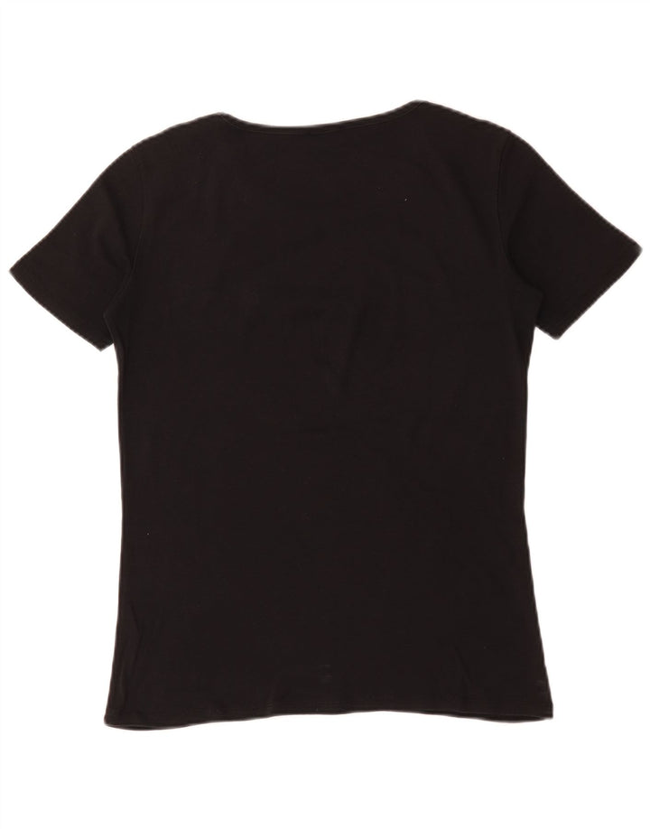 Camiseta feminina gráfica Max & Co. UK 14 grande preta