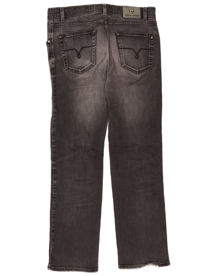 PIERRE CARDIN Calça jeans reta masculina W36 L32 algodão cinza