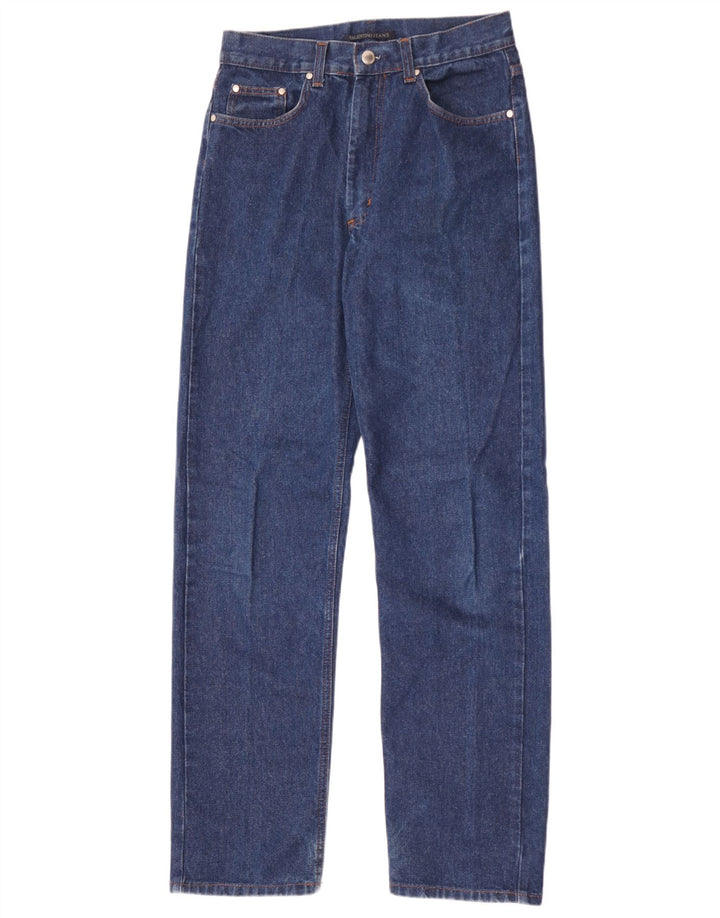 Valentino Mens Straight Jeans W32 L32 Azul Algodão