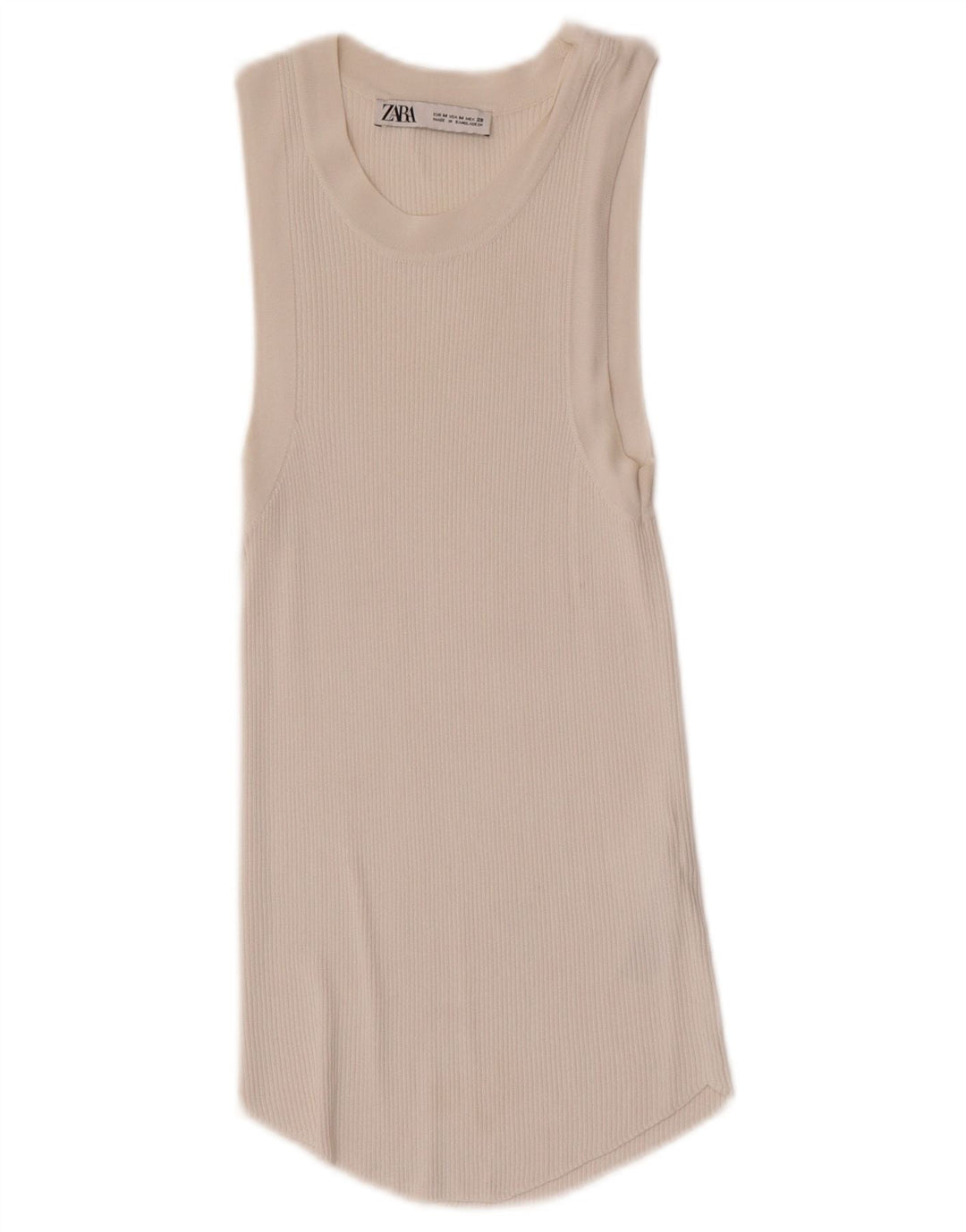 Colete feminino Zara UK 12 viscose branca média