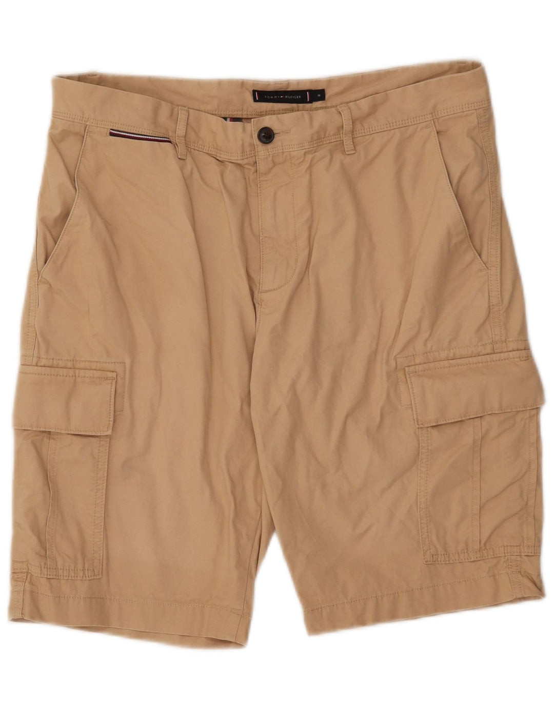 Shorts cargo masculino Tommy Hilfiger W36 grande algodão bege