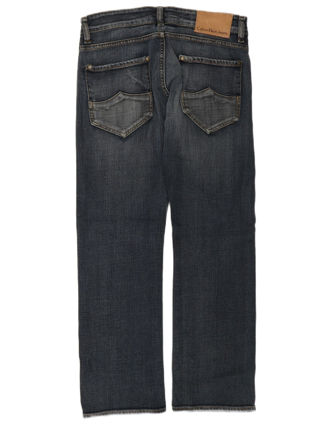 Calça jeans reta feminina CALVIN KLEIN W30 L27 algodão azul
