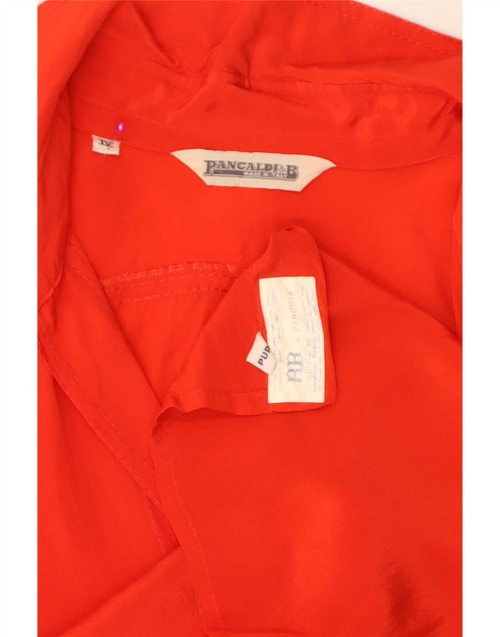Camisa feminina Pancaldi manga comprida regular fit grande vermelha