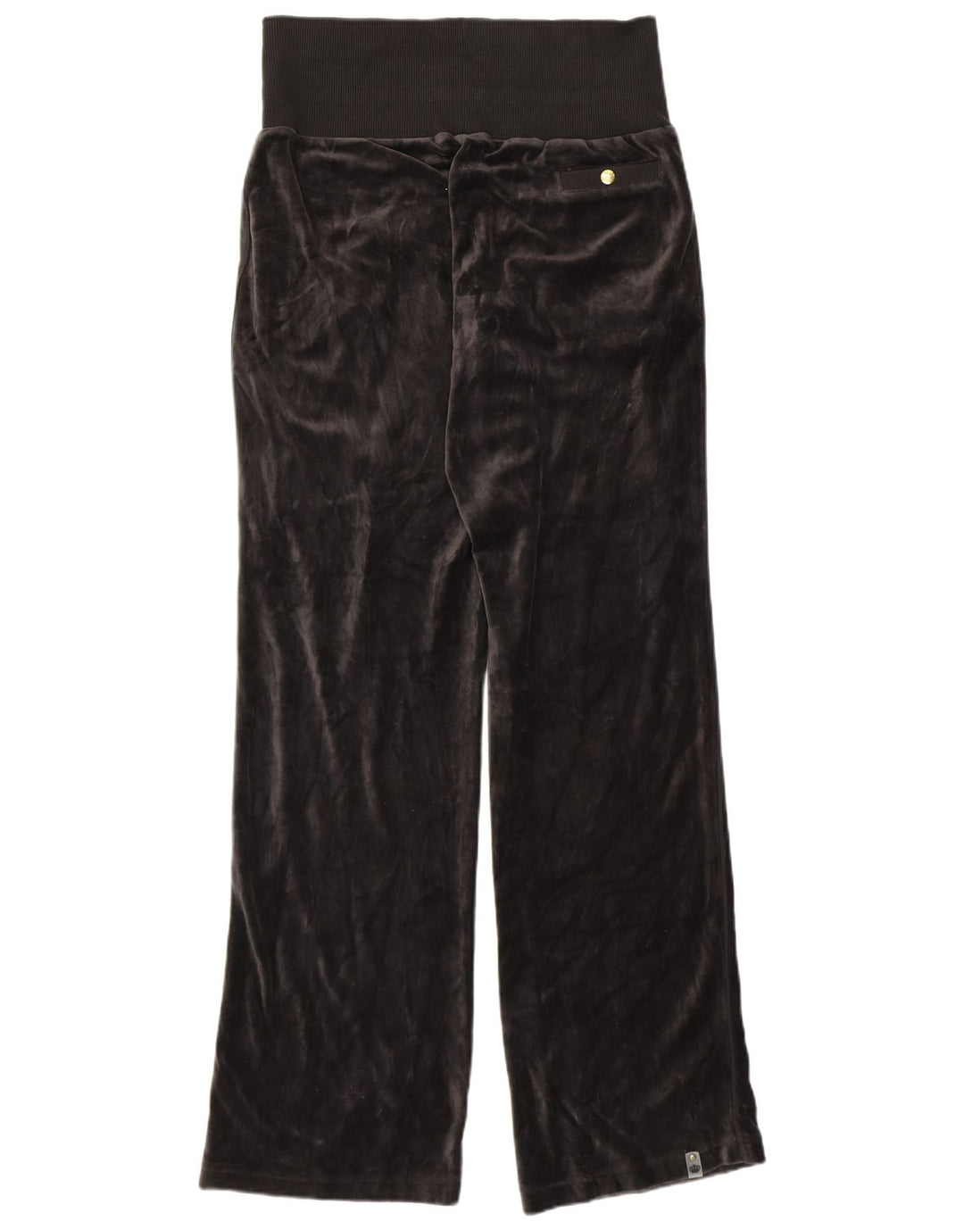 Adidas Womens Velour Tracksuit Calças UK 14 Grande Cinza Algodão