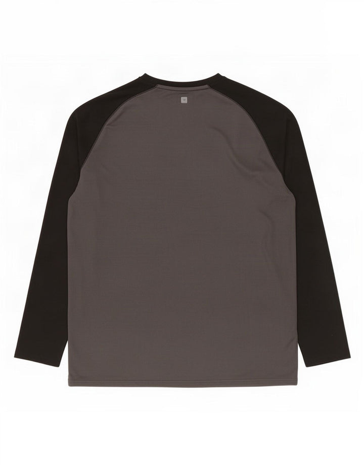 Mountain Warehouse Masculino IsoCool Top manga comprida 2XL cinza colorblock