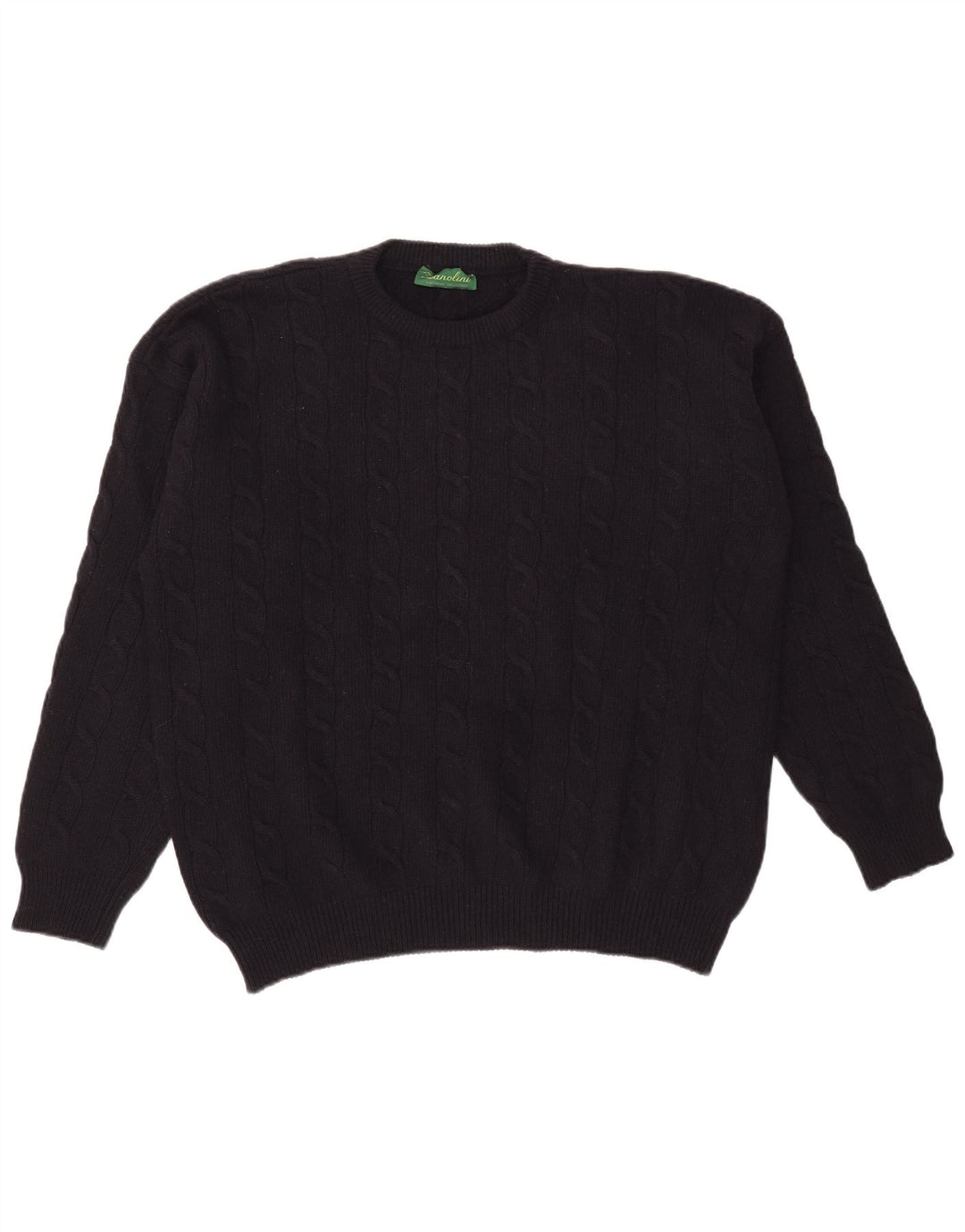 Suéter masculino Zanolini com gola redonda XL lã virgem azul marinho