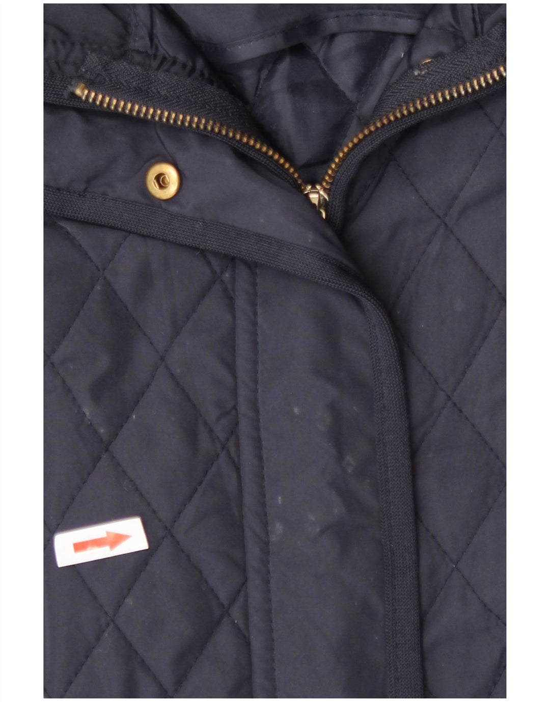 Jaqueta acolchoada feminina Zara UK 16 grande azul marinho