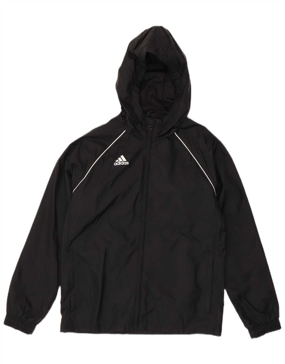 Casaco de chuva com capuz Adidas Boys 11-12 anos preto