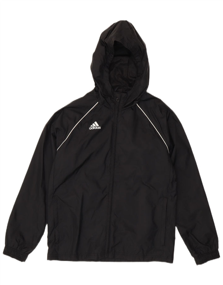 Casaco de chuva com capuz Adidas Boys 11-12 anos preto