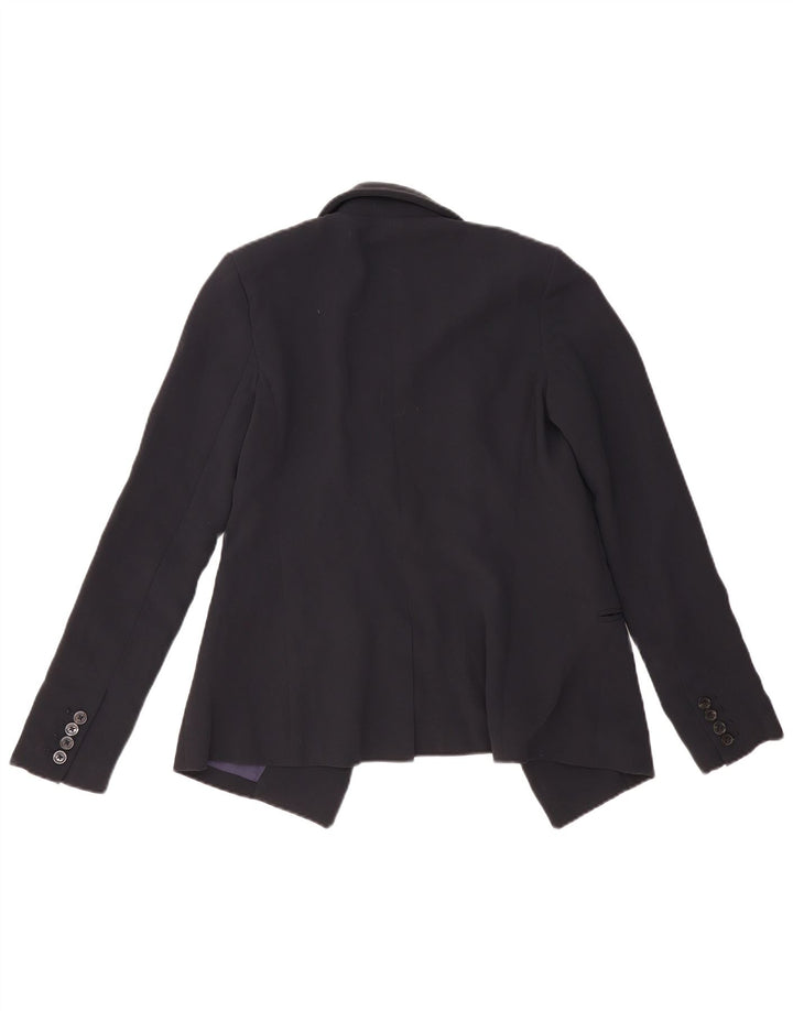 Jaqueta blazer aberta feminina Michael Kors EUA 4 poliéster preto pequeno