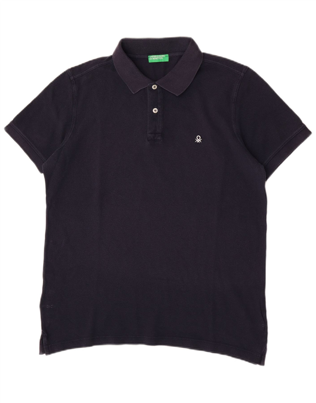 Camisa polo masculina Benetton média azul marinho