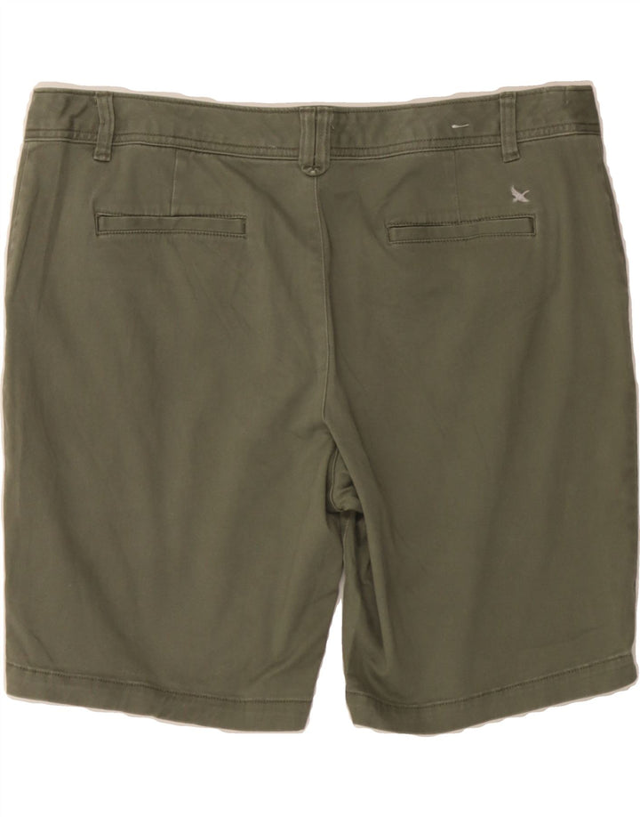 EDDIE BAUER Womens Chino Shorts US 18 2XL W38  Green Cotton Vintage Eddie Bauer and Second-Hand Eddie Bauer from Messina Hembry 
