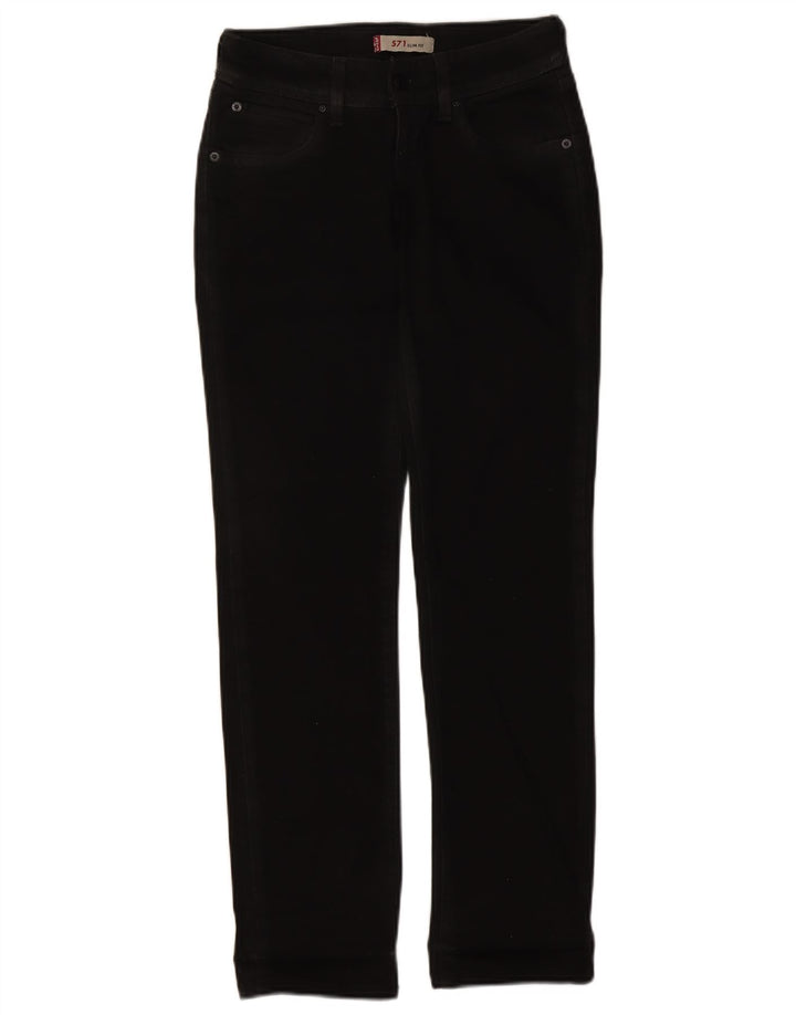 Calça jeans feminina Levi's 571 Slim W26 L30 algodão preto