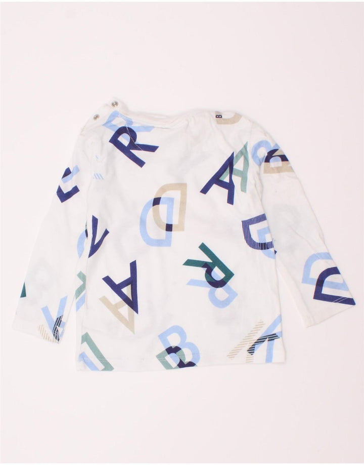 Camiseta gráfica Ted Baker para meninos, manga comprida, 12-18 meses, algodão branco