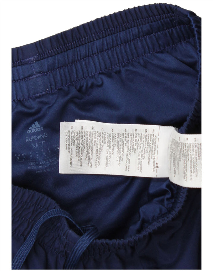 Shorts esportivos masculinos Adidas médio azul marinho poliéster