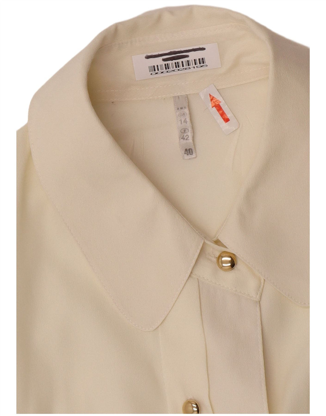 Blusa feminina vintage UK 14 viscose branca média