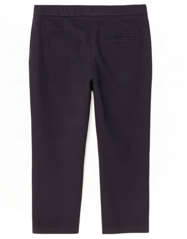 Calças cortadas femininas Marks & Spencer UK 14 grandes W32 L23 azul marinho