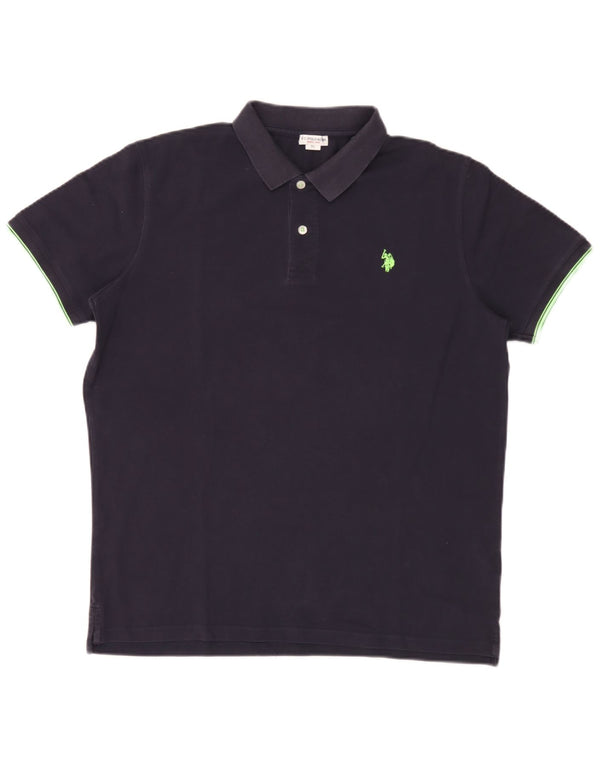 US Polo Assn. Camisa Masculina XL Azul Marinho Algodão