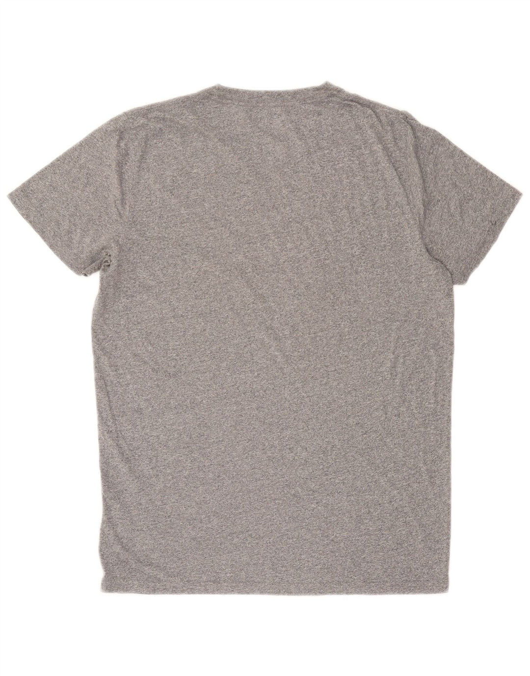 Camiseta masculina Hollister de algodão manchado cinza médio