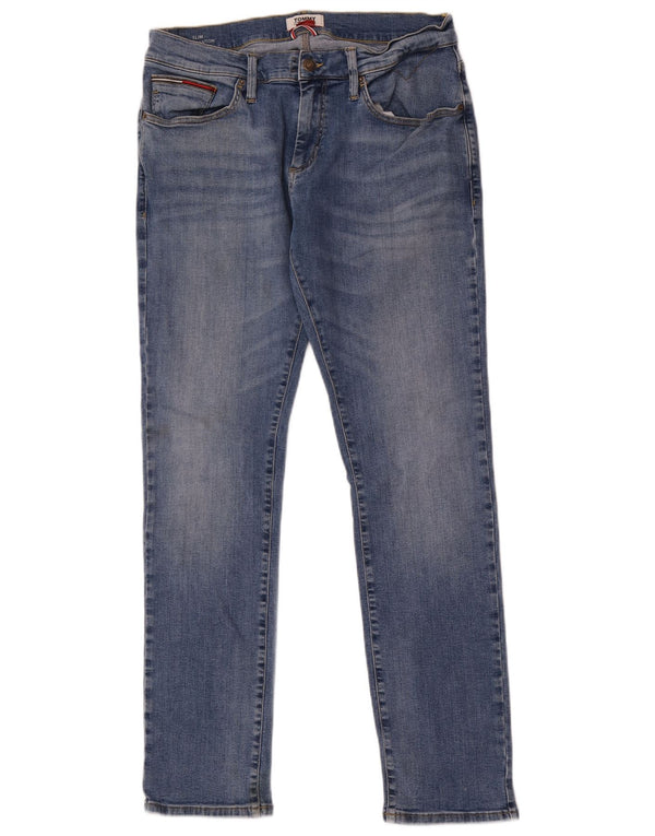 Tommy Hilfiger Masculino Scanton Slim Jeans W34 L32 Azul Algodão
