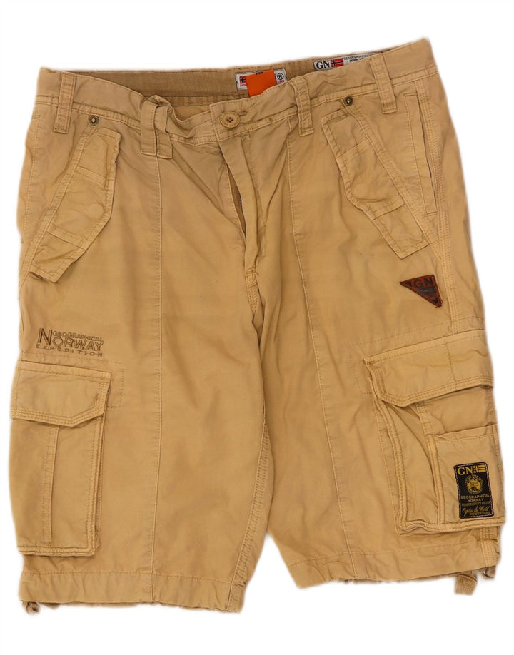 Noruega Mens Cargo Shorts Médio W34 Bege