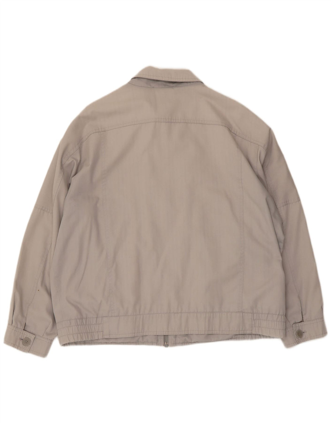 Jaqueta bomber masculina vintage UK 40 poliéster cinza grande