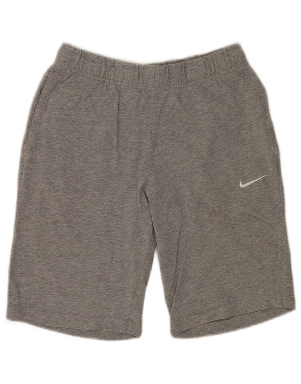 Shorts esportivo feminino Nike UK 10 pequeno cinza manchado