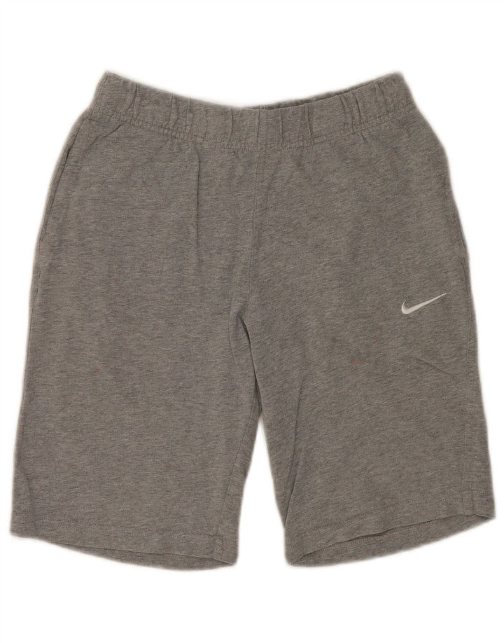 Shorts esportivo feminino Nike UK 10 pequeno cinza manchado