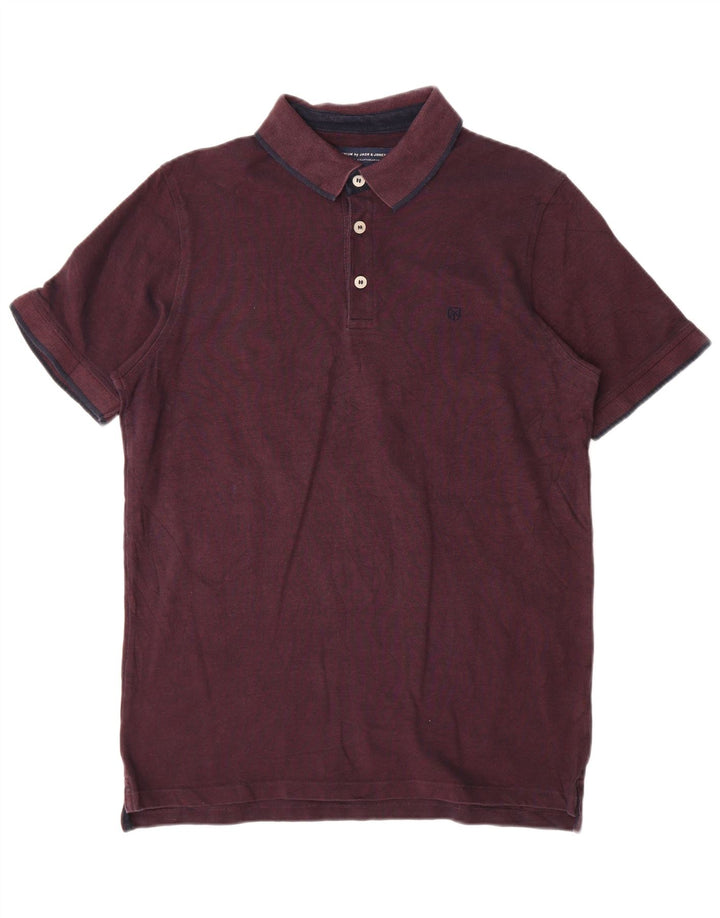 Camisa polo masculina JACK & JONES grande Borgonha