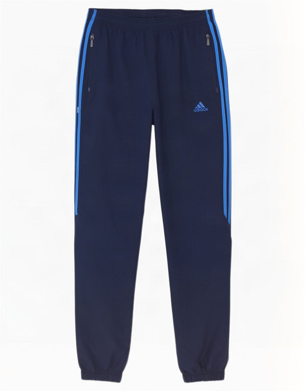 Calça de treino masculina Adidas Joggers grande poliéster azul marinho