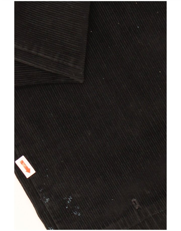 Calça cortada masculina de veludo cotelê CONTE OF FLORENCE IT 50 grande W34 L25 preta