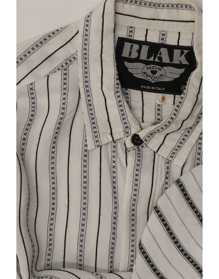 Camisa masculina VINTAGE grande listrada branca