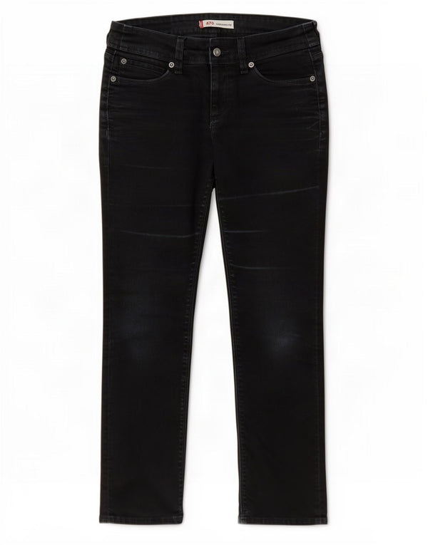Calça jeans feminina Levi's 470 Straight W28 L28 azul marinho algodão