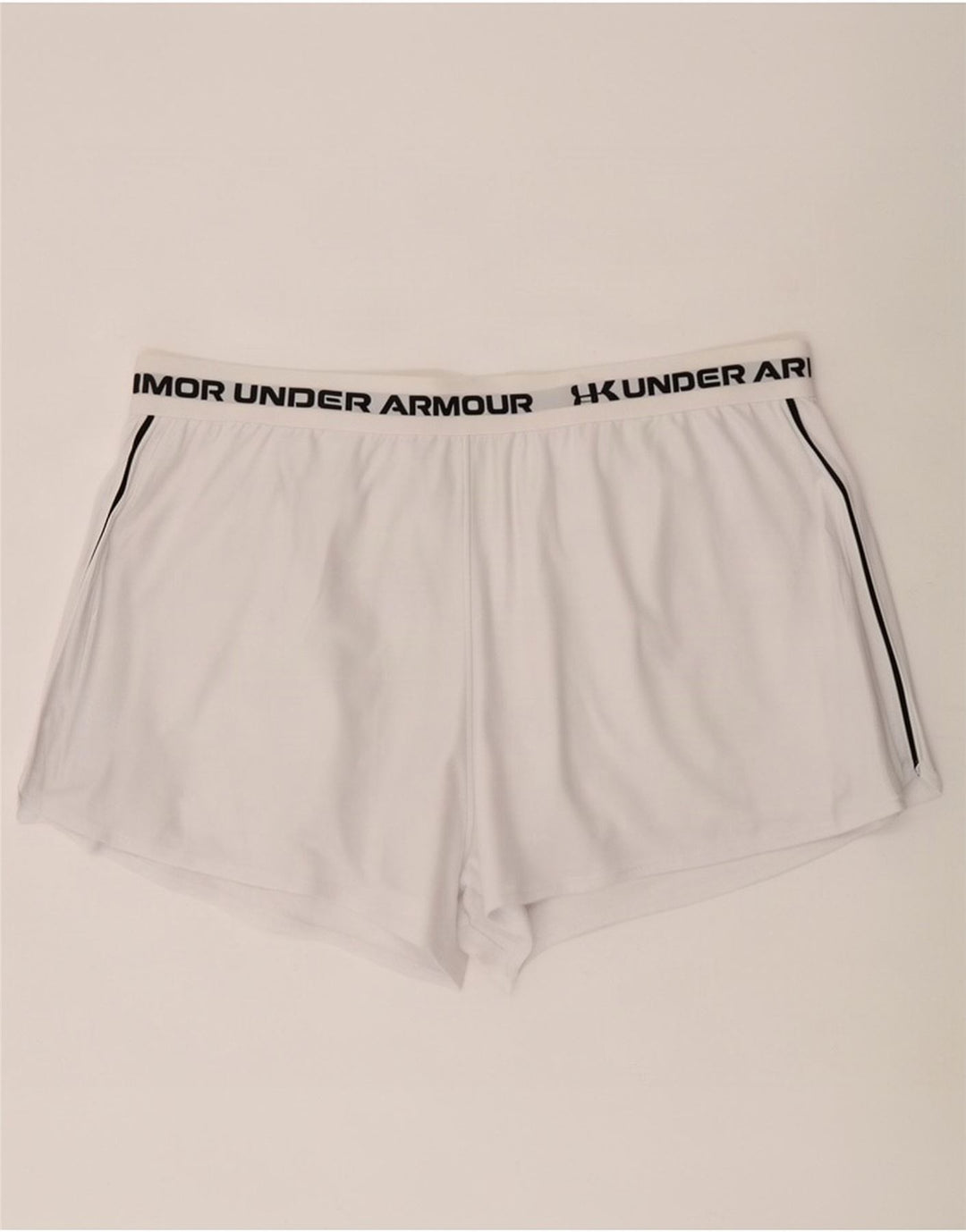 Shorts esportivos gráficos femininos Under Armour UK 20 2XL poliéster branco