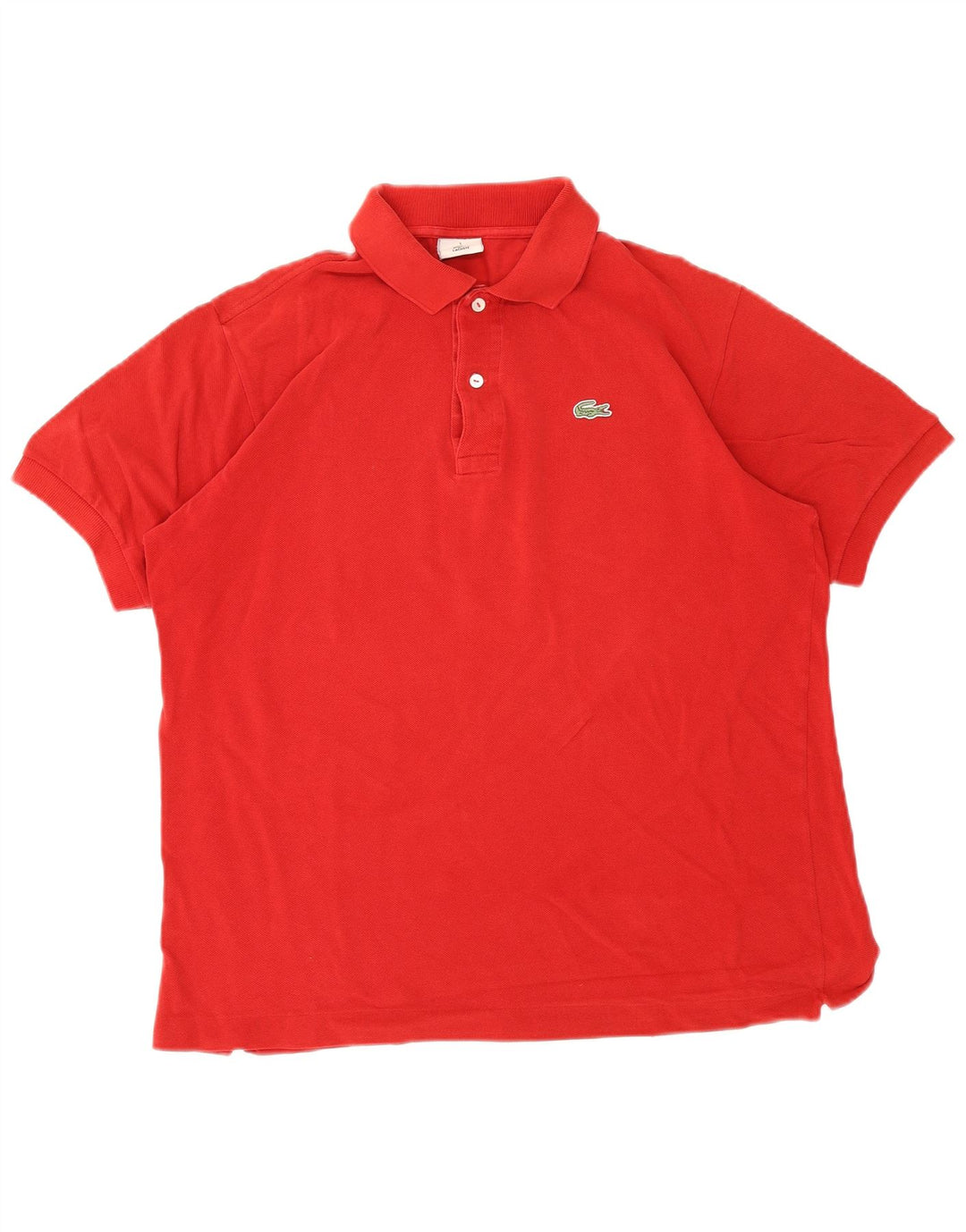 Camisa polo masculina Lacoste tamanho 5 grande algodão vermelho clássico
