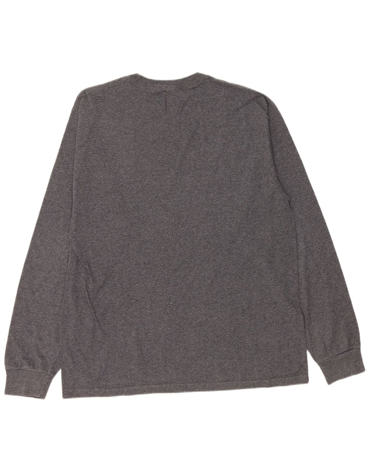 Russell Athletic Mens Top Manga Longa Cinza Médio