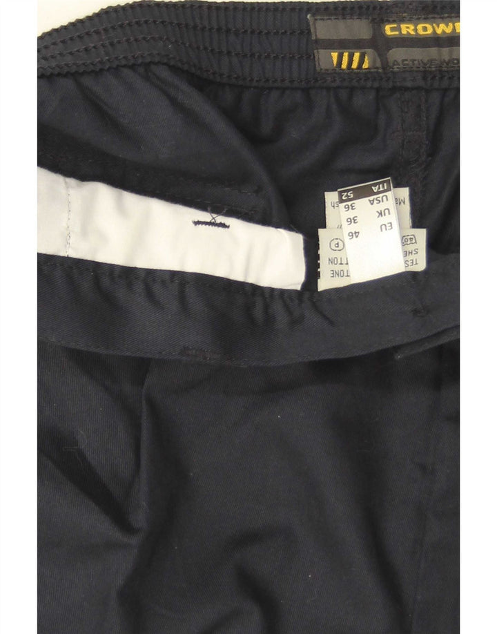 Shorts Chino masculino Pegged Crown W36 grande algodão azul marinho