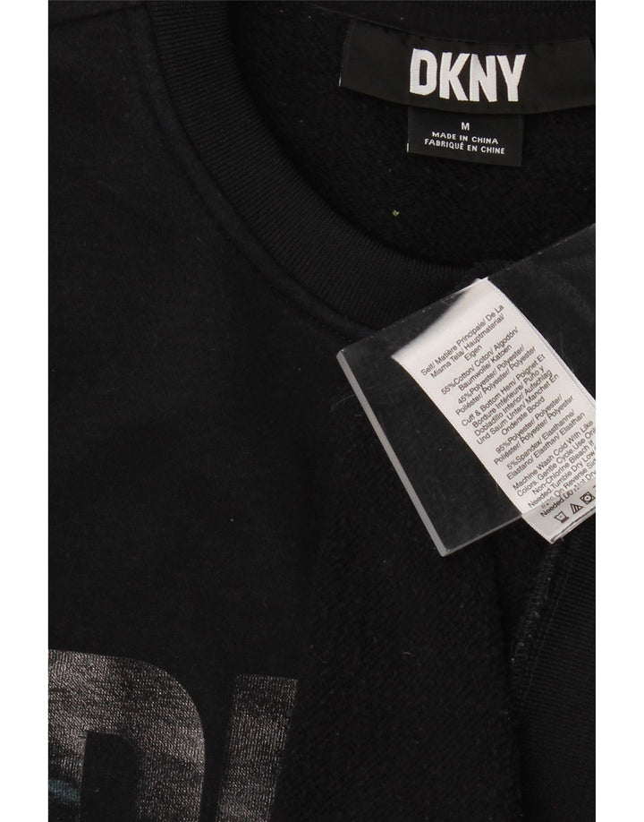 Suéter gráfico masculino DKNY de algodão preto médio